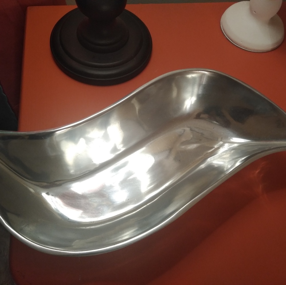 Silver funky catchall bowl